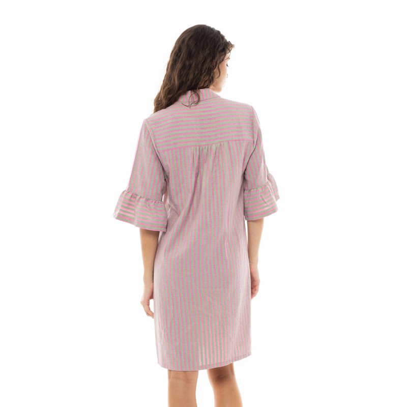 B348 - Type - BEACHWEAR STRIPE PINK GREEN- (B348) B348 - Type - BEACHWEAR STRIPE PINK GREEN- (B348)
