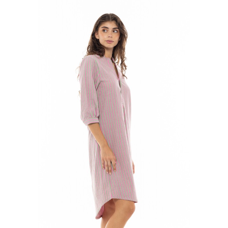 B349 - Type - BEACHWEAR STRIPE PINK GREEN- (B349)