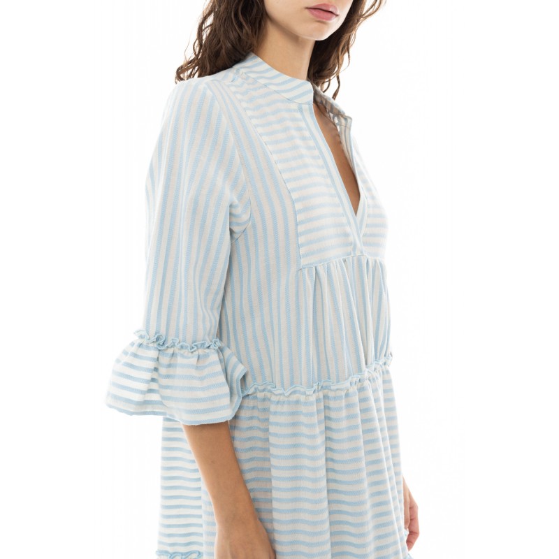 B352 - Blue Cloud - BEACHWEAR STRIPE PAL- (B352) B352 - Blue Cloud - BEACHWEAR STRIPE PAL- (B352)