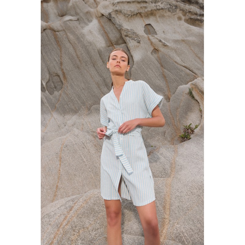 B355 - Blue Cloud - BEACHWEAR STRIPE PAL- (B355) B355 - Blue Cloud - BEACHWEAR STRIPE PAL- (B355)