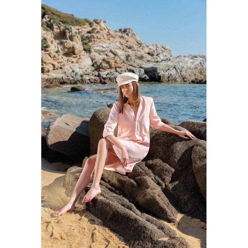 B356 - Orange - BEACHWEAR STRIPE PAL- (B356) B356 - Orange - BEACHWEAR STRIPE PAL- (B356)