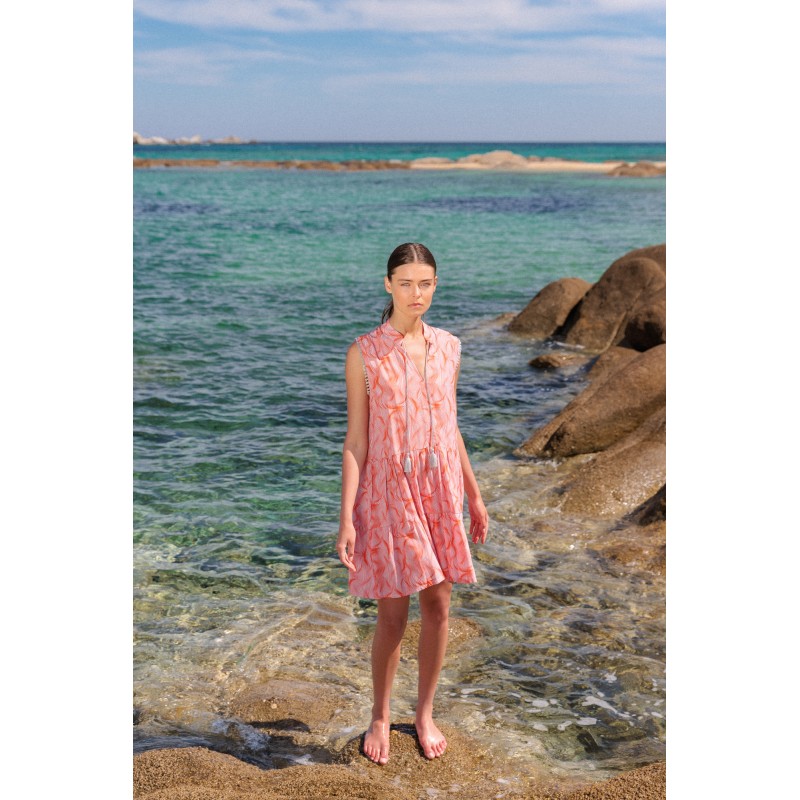 B373 - Type - BEACHWEAR ORANGE WAVES- (B373)