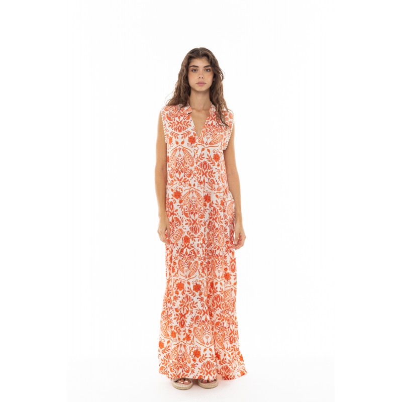 B381 - Type - BEACHWEAR ORANGE FLOWER- (B381) B381 - Type - BEACHWEAR ORANGE FLOWER- (B381)