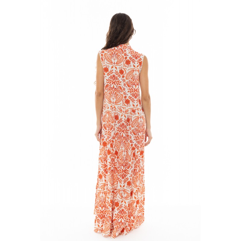 B381 - Type - BEACHWEAR ORANGE FLOWER- (B381) B381 - Type - BEACHWEAR ORANGE FLOWER- (B381)