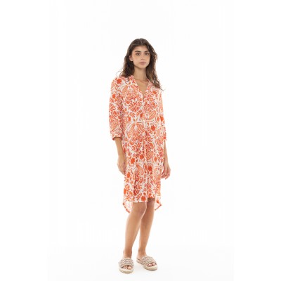 B382 - Type - BEACHWEAR ORANGE FLOWER- (B382)