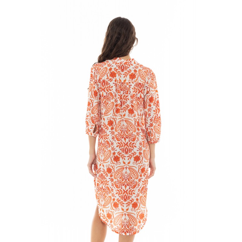 B382 - Type - BEACHWEAR ORANGE FLOWER- (B382) B382 - Type - BEACHWEAR ORANGE FLOWER- (B382)