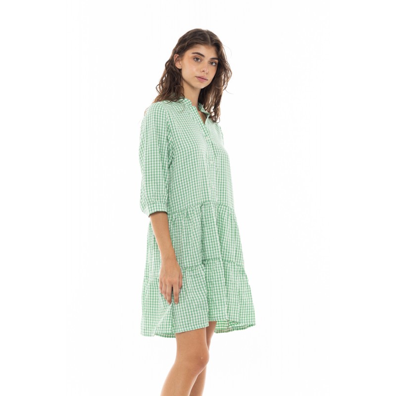 B421 - Aspen Green - BEACHWEAR MODERN CHECK- (B421)