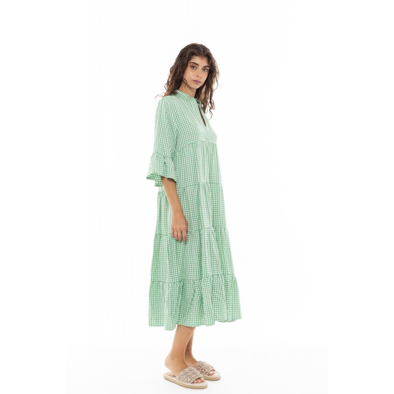 B422 - PeachSkin - BEACHWEAR MODERN CHECK- (B422)