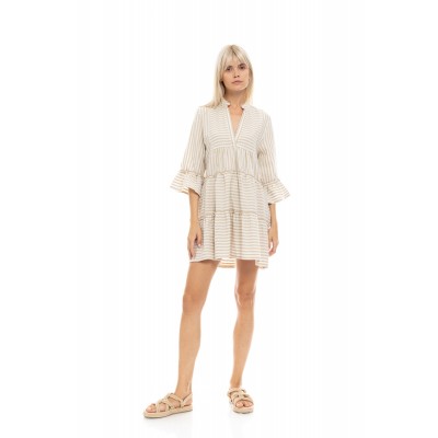 B432 - Black - BEACHWEAR STRIPE SAND- (B432)