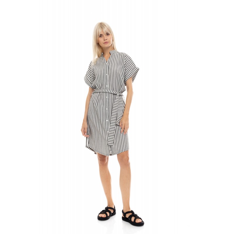 B439 - Black - BEACHWEAR STRIPE SAND- (B439)