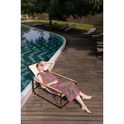 B489 - Type - BEACHWEAR LONG EMBRODERY MAGENTA- (B489)