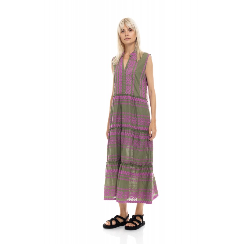 B489 - Type - BEACHWEAR LONG EMBRODERY MAGENTA- (B489) B489 - Type - BEACHWEAR LONG EMBRODERY MAGENTA- (B489)