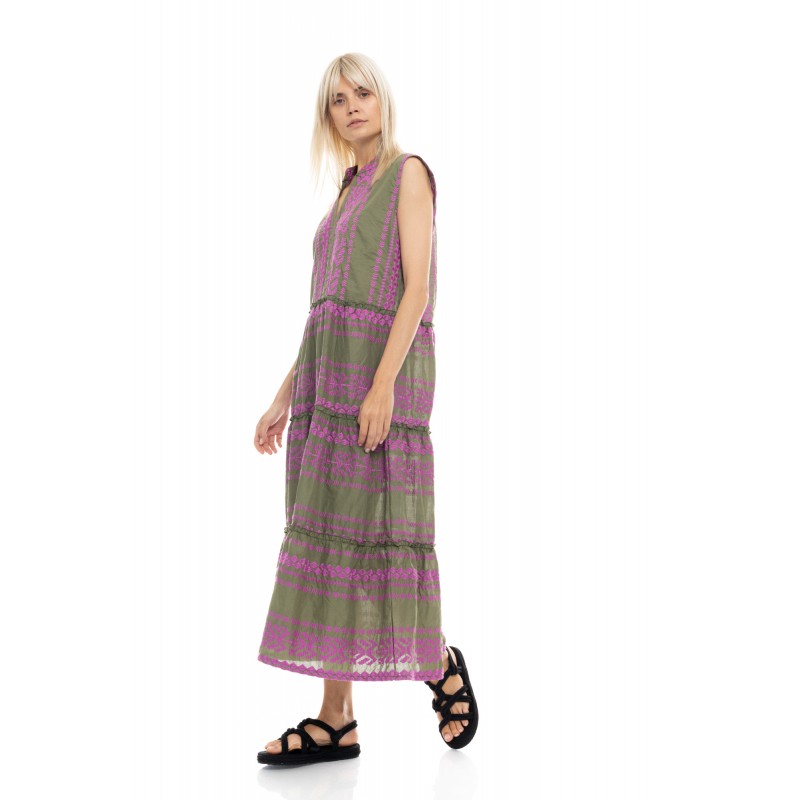 B489 - Type - BEACHWEAR LONG EMBRODERY MAGENTA- (B489) B489 - Type - BEACHWEAR LONG EMBRODERY MAGENTA- (B489)