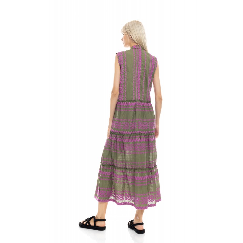B489 - Type - BEACHWEAR LONG EMBRODERY MAGENTA- (B489) B489 - Type - BEACHWEAR LONG EMBRODERY MAGENTA- (B489)