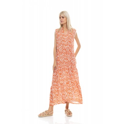 B502 - Type - BEACHWEAR LONG CORAL- (B502)