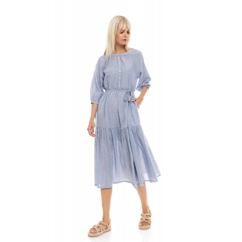 B528 - Type - BEACHWEAR BLUE STRIPE LONG- (B528) B528 - Type - BEACHWEAR BLUE STRIPE LONG- (B528)