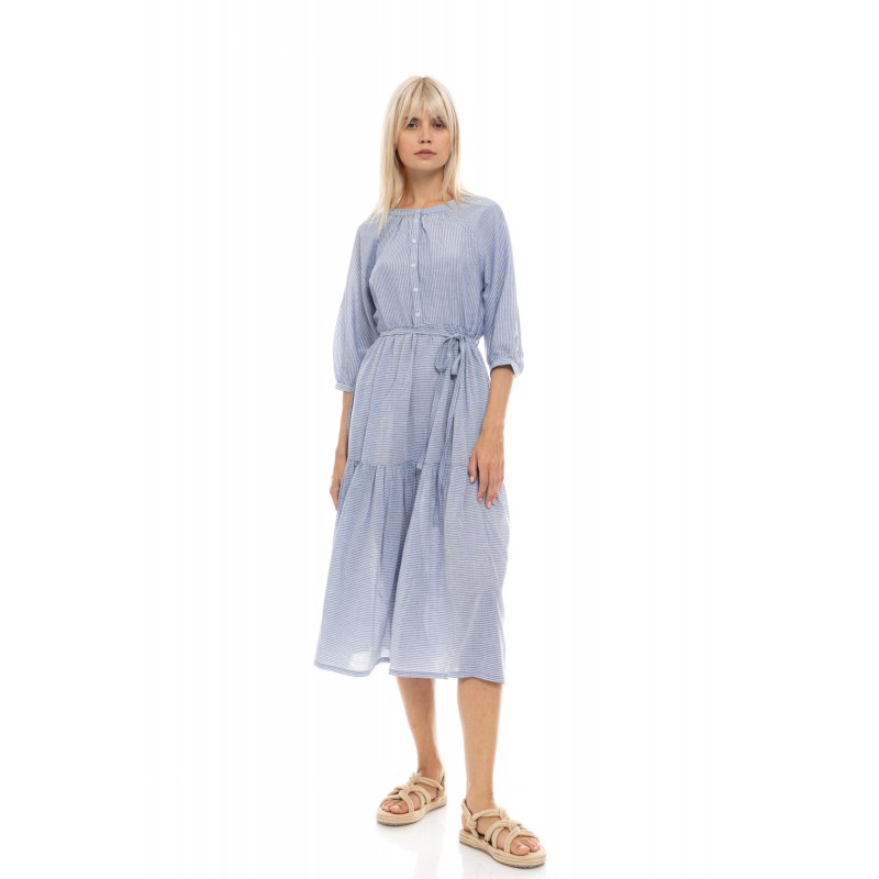 B528 - Type - BEACHWEAR BLUE STRIPE LONG- (B528) B528 - Type - BEACHWEAR BLUE STRIPE LONG- (B528)