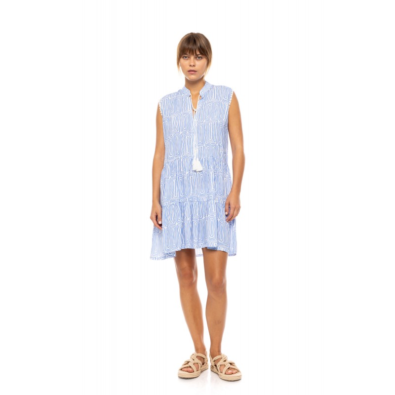 B550 - Type - BEACHWEAR ICE BLUE GEO- (B550) B550 - Type - BEACHWEAR ICE BLUE GEO- (B550)