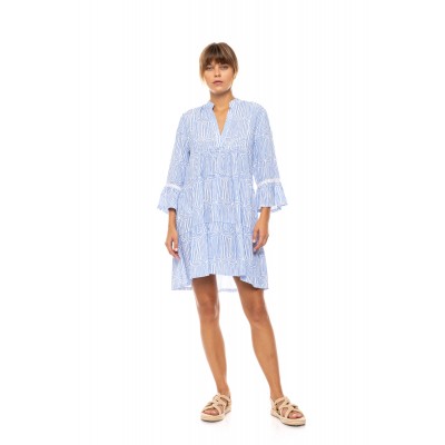 B551 - Type - BEACHWEAR ICE BLUE GEO- (B551)