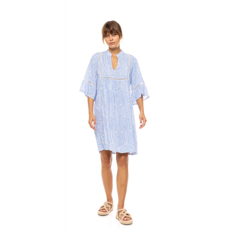 B552 - Type - BEACHWEAR ICE BLUE GEO- (B552)