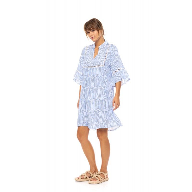 B552 - Type - BEACHWEAR ICE BLUE GEO- (B552)