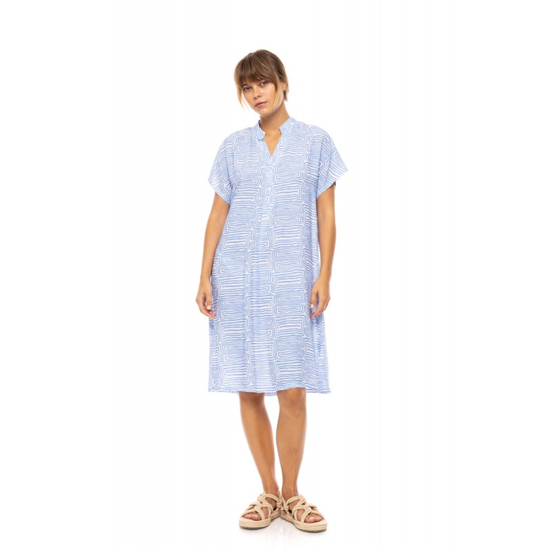 B553 - Type - BEACHWEAR ICE BLUE GEO- (B553)