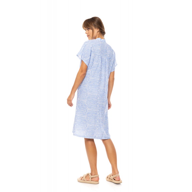 B553 - Type - BEACHWEAR ICE BLUE GEO- (B553)
