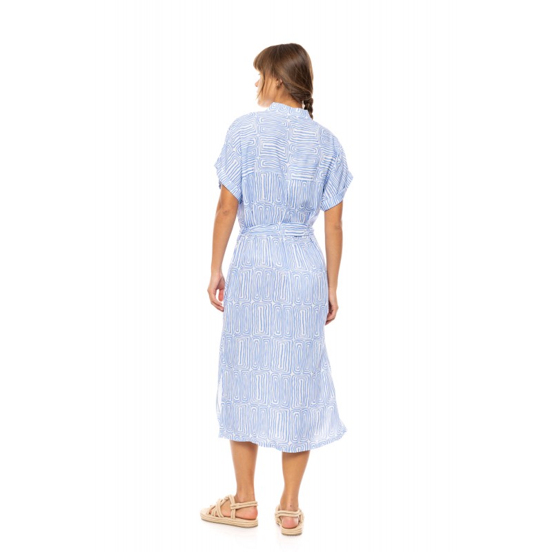 B554 - Type - BEACHWEAR MIDI ICE BLUE GEO- (B554)