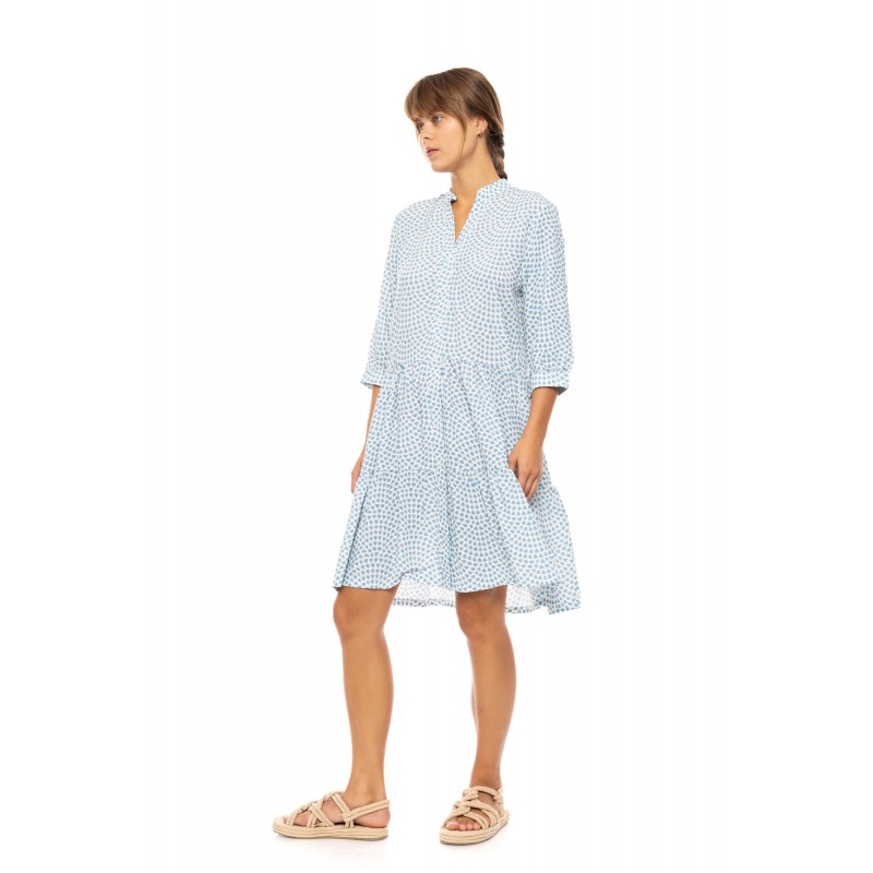 B558 - Type - BEACHWEAR VISTA BLUE & CREAM- (B558) B558 - Type - BEACHWEAR VISTA BLUE & CREAM- (B558)