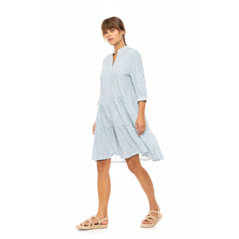 B558 - Type - BEACHWEAR VISTA BLUE & CREAM- (B558) B558 - Type - BEACHWEAR VISTA BLUE & CREAM- (B558)