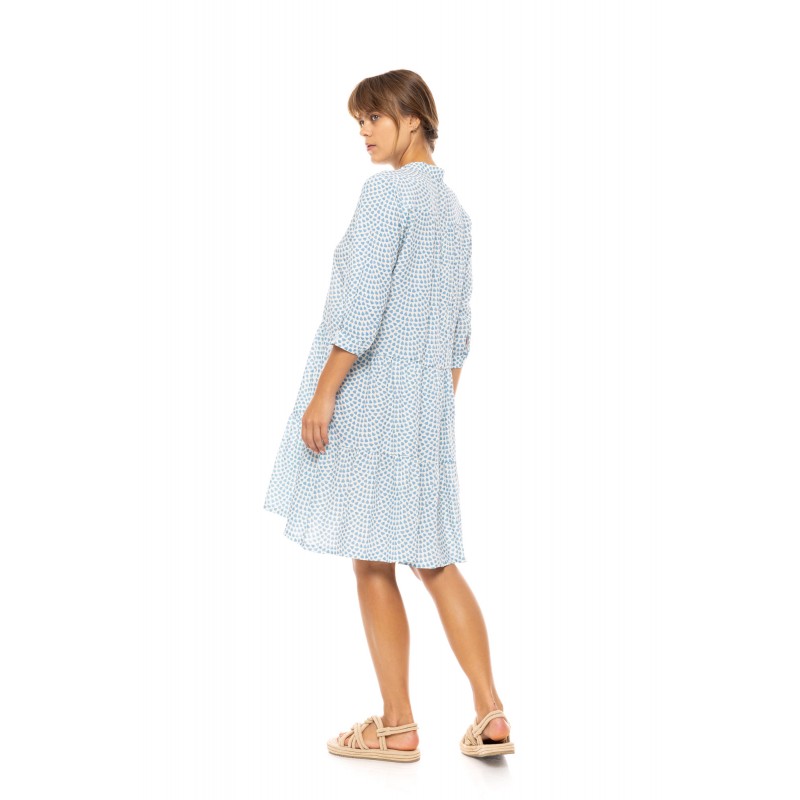 B558 - Type - BEACHWEAR VISTA BLUE & CREAM- (B558) B558 - Type - BEACHWEAR VISTA BLUE & CREAM- (B558)