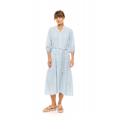 B559 - Type - BEACHWEAR LONG VISTA BLUE & CREAM- (B559) B559 - Type - BEACHWEAR LONG VISTA BLUE & CREAM- (B559)