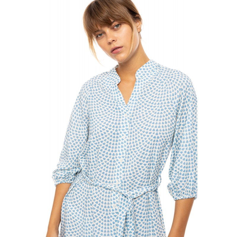 B559 - Type - BEACHWEAR LONG VISTA BLUE & CREAM- (B559) B559 - Type - BEACHWEAR LONG VISTA BLUE & CREAM- (B559)
