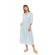 B560 - Type - BEACHWEAR LONG VISTA BLUE & CREAM- (B560) B560 - Type - BEACHWEAR LONG VISTA BLUE & CREAM- (B560)
