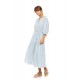 B560 - Type - BEACHWEAR LONG VISTA BLUE & CREAM- (B560) B560 - Type - BEACHWEAR LONG VISTA BLUE & CREAM- (B560)