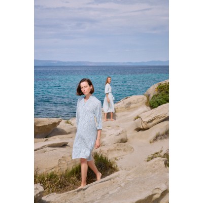 B561 - Type - BEACHWEAR VISTA BLUE & CREAM- (B561) B561 - Type - BEACHWEAR VISTA BLUE & CREAM- (B561)