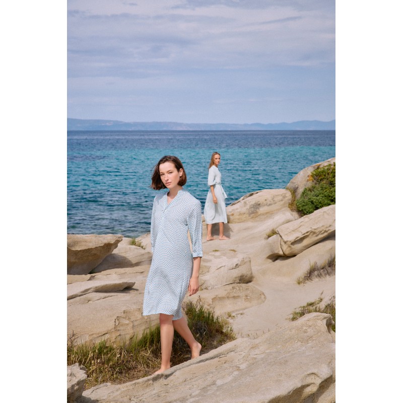 B561 - Type - BEACHWEAR VISTA BLUE & CREAM- (B561) B561 - Type - BEACHWEAR VISTA BLUE & CREAM- (B561)
