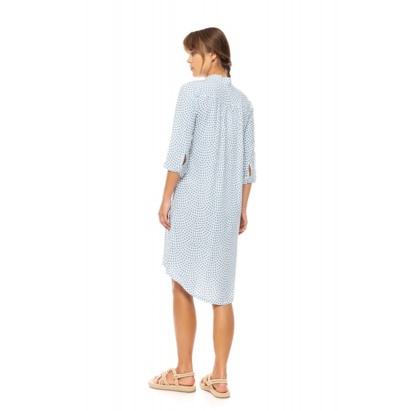 B561 - Type - BEACHWEAR VISTA BLUE & CREAM- (B561) B561 - Type - BEACHWEAR VISTA BLUE & CREAM- (B561)