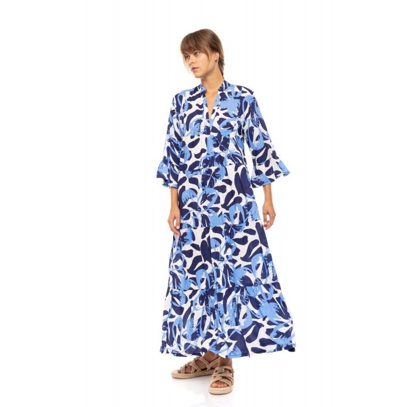 B572 - Type - BEACHWEAR LONG ABSTRACT FLORAL- (B572) B572 - Type - BEACHWEAR LONG ABSTRACT FLORAL- (B572)