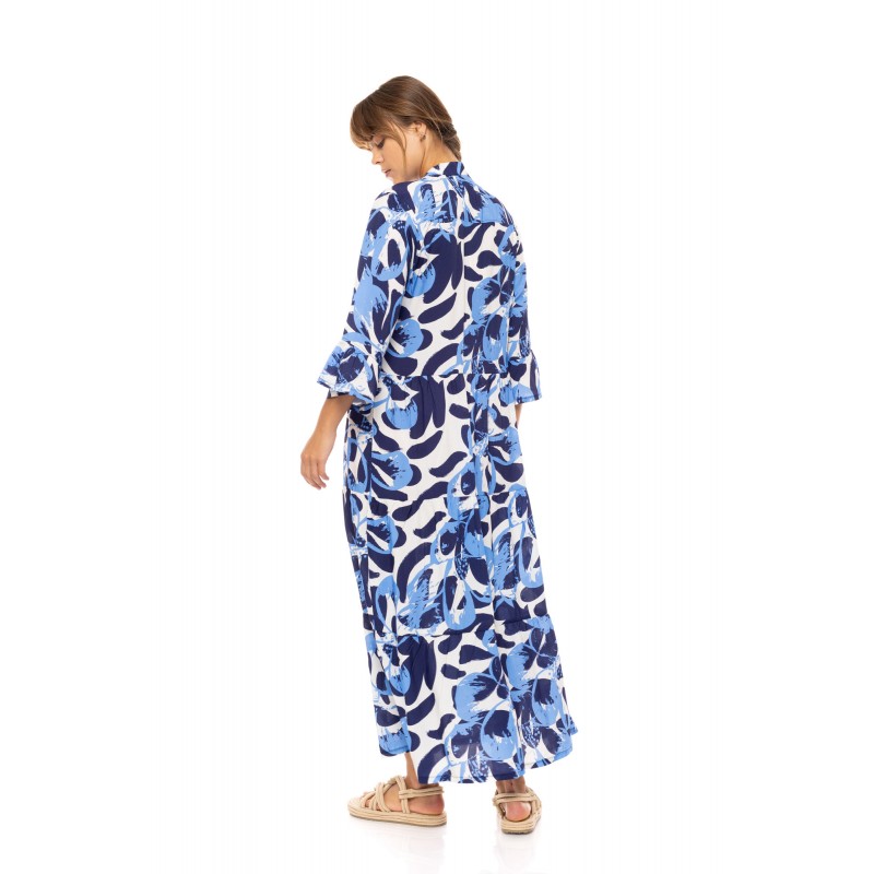 B572 - Type - BEACHWEAR LONG ABSTRACT FLORAL- (B572) B572 - Type - BEACHWEAR LONG ABSTRACT FLORAL- (B572)