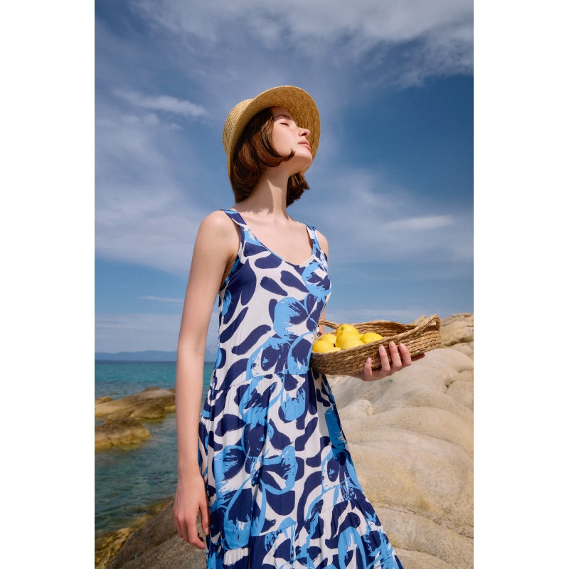 B574 - Type - BEACHWEAR LONG ABSTRACT FLORAL- (B574) B574 - Type - BEACHWEAR LONG ABSTRACT FLORAL- (B574)