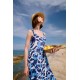 B574 - Type - BEACHWEAR LONG ABSTRACT FLORAL- (B574) B574 - Type - BEACHWEAR LONG ABSTRACT FLORAL- (B574)