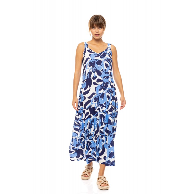 B574 - Type - BEACHWEAR LONG ABSTRACT FLORAL- (B574) B574 - Type - BEACHWEAR LONG ABSTRACT FLORAL- (B574)