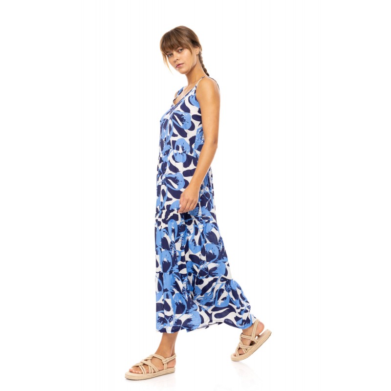 B574 - Type - BEACHWEAR LONG ABSTRACT FLORAL- (B574) B574 - Type - BEACHWEAR LONG ABSTRACT FLORAL- (B574)