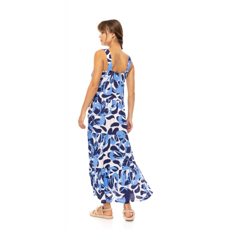 B574 - Type - BEACHWEAR LONG ABSTRACT FLORAL- (B574) B574 - Type - BEACHWEAR LONG ABSTRACT FLORAL- (B574)