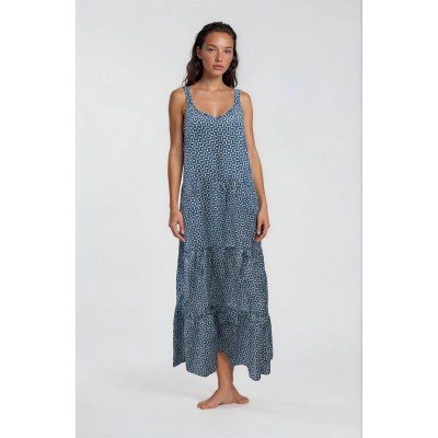 B577 - Type - BEACHWEAR LONG ABSTRACT GEO- (B577)