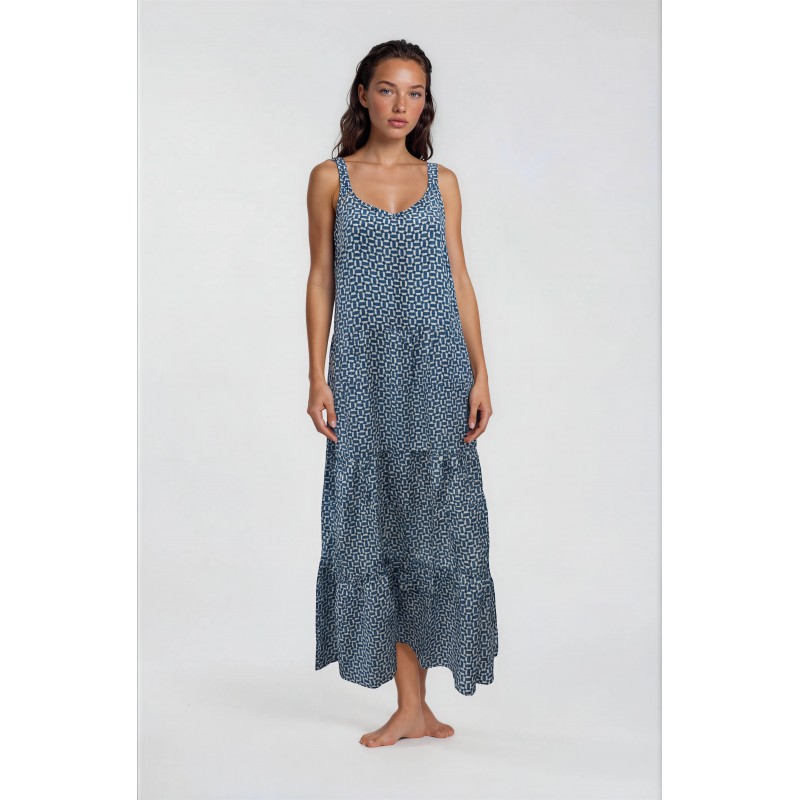B577 - Type - BEACHWEAR LONG ABSTRACT GEO- (B577) B577 - Type - BEACHWEAR LONG ABSTRACT GEO- (B577)