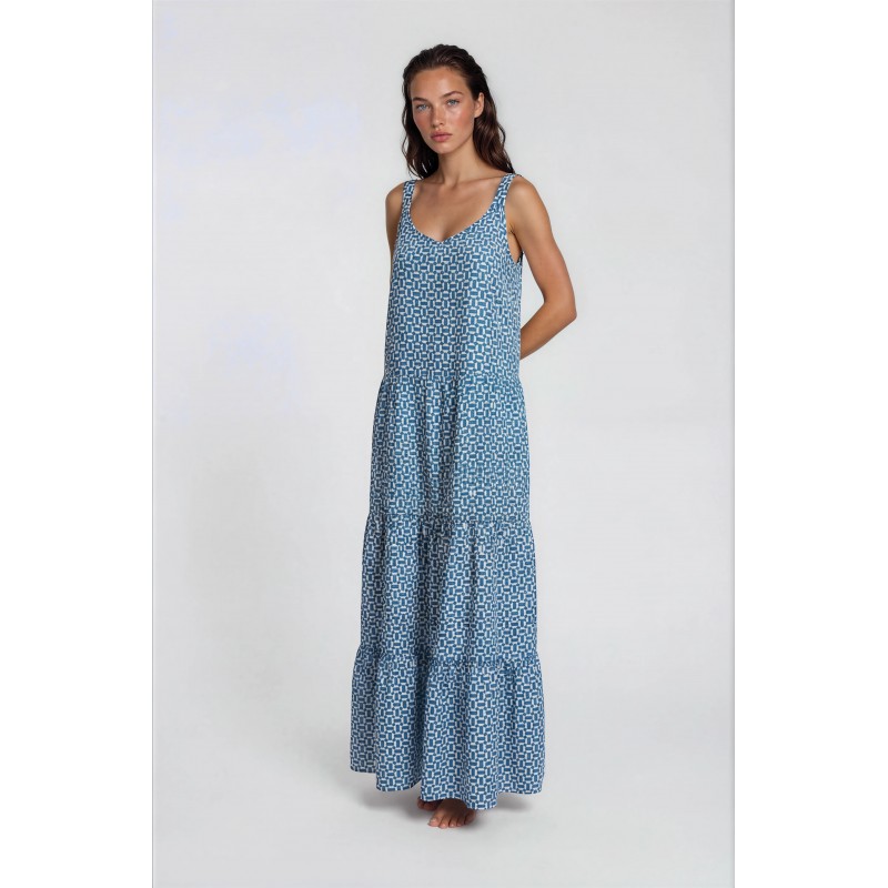 B577 - Type - BEACHWEAR LONG ABSTRACT GEO- (B577) B577 - Type - BEACHWEAR LONG ABSTRACT GEO- (B577)