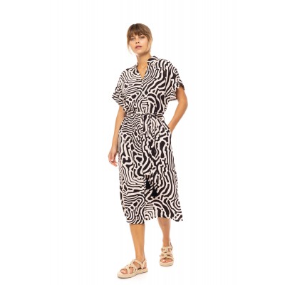 B595 - Type - BEACHWEAR BLACK GEO- (B595)