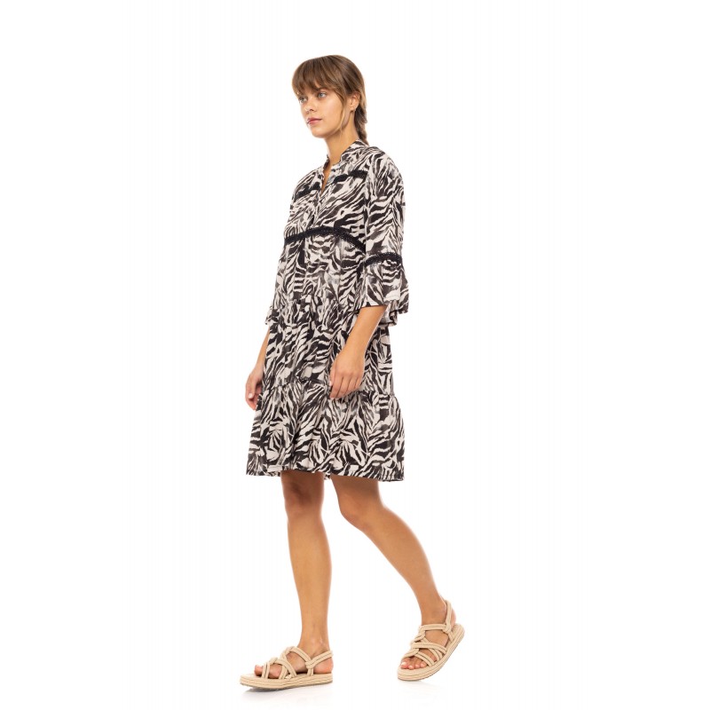 B606 - Type - BEACHWEAR BLACK LEOPARD- (B606) B606 - Type - BEACHWEAR BLACK LEOPARD- (B606)